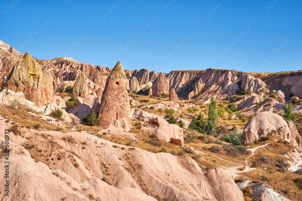 Rocks of Rose valley in Cappadocia, Turkey Rocks of Rose valley in Cappadocia, Turkey
