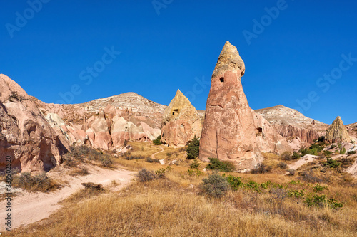Rocks at the Rose valley in Cappadocia  Turkey