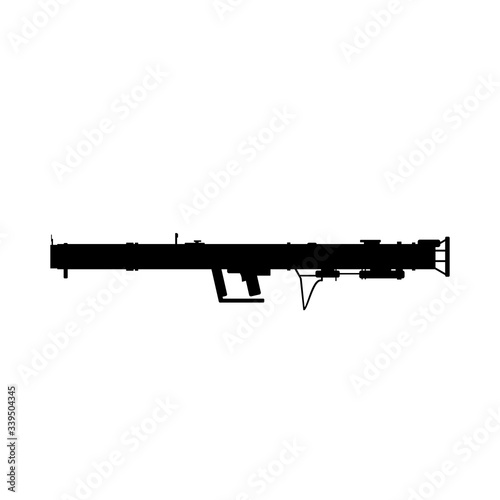 Bazooka Rocket Launcher Vector Illustration Silhouette Icon
