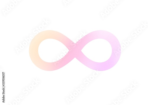 infinity symbol on white background 