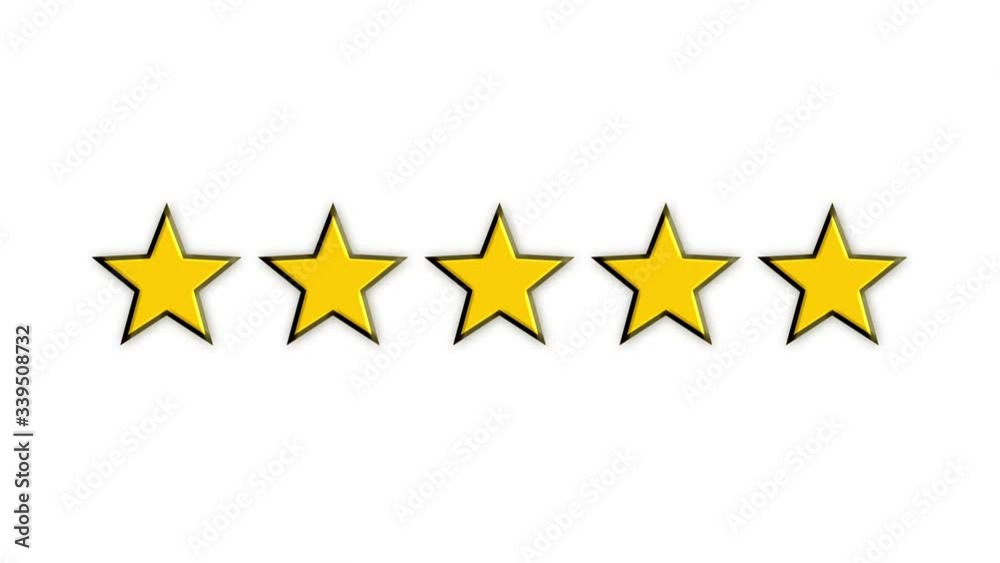 1 to 5 stars review animation compilation on white background 1 to 5 stars review animation compilation on white background