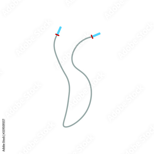 skipping rope boxing training. illustration for web and mobile design.