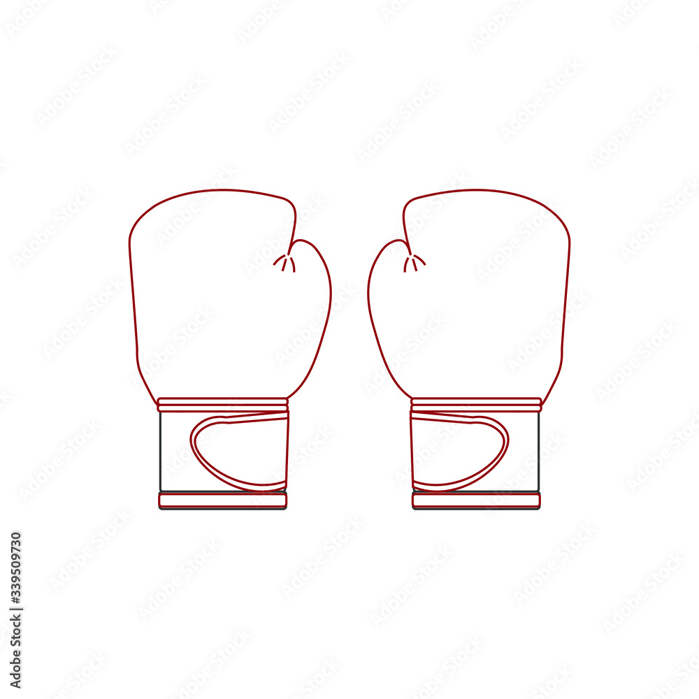 boxing gloves. illustration for web and mobile design.