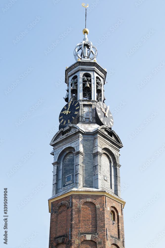 The Munttoren tower in Amsterdam, The Netherlands