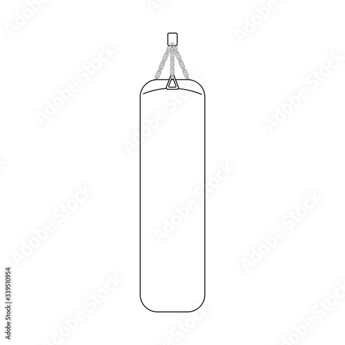 Obraz na płótnie punching bag to train boxing sport. illustration for web and mobile design. w salonie