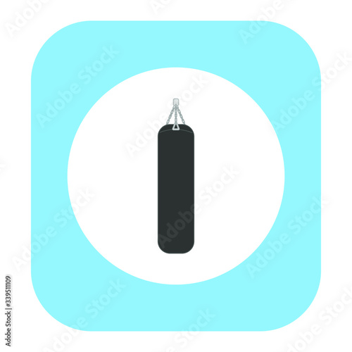 punching bag to train boxing sport. illustration for web and mobile design.