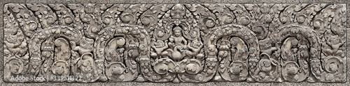 Temple Relief from Angkor Wat in Siem Reap in Cambodia