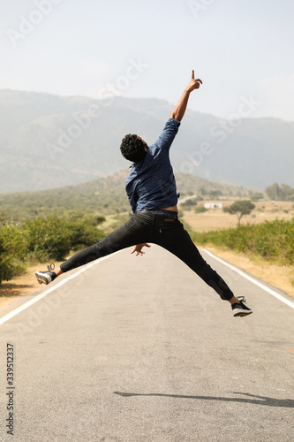 man jumping in the air © Anees