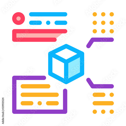 measurement of parameters of parcel icon vector. measurement of parameters of parcel sign. color symbol illustration
