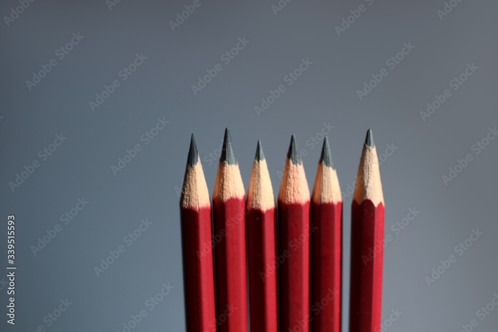Notebook and simple pencils on a white background Notebook and simple pencils on a white background