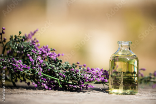 lavender oil in a glass oil