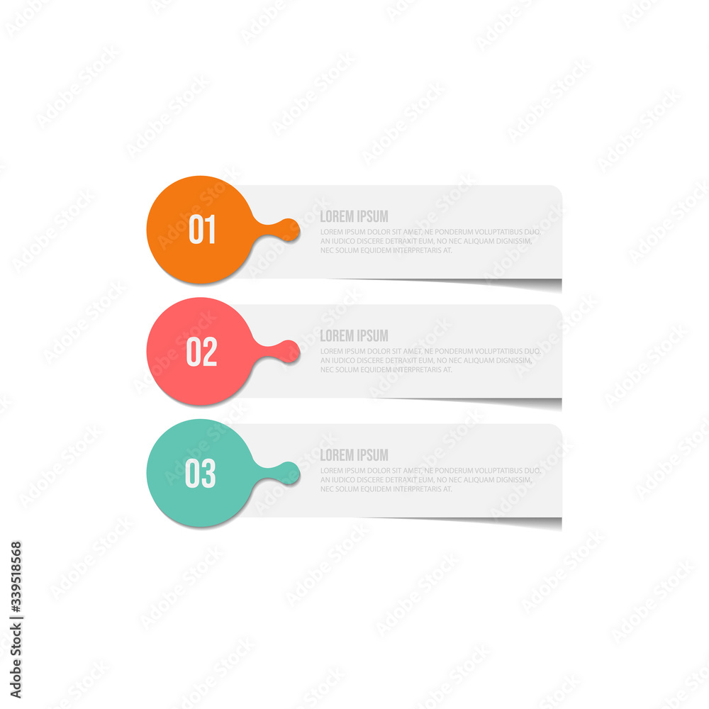 3 Step business infographic design template 3 Step business infographic design template
