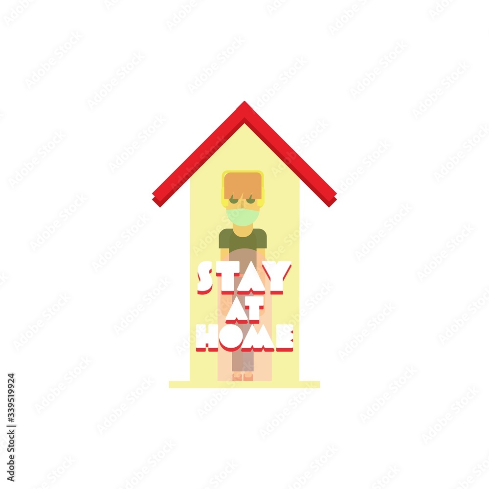 Stay at home illustration theme Stay at home illustration theme