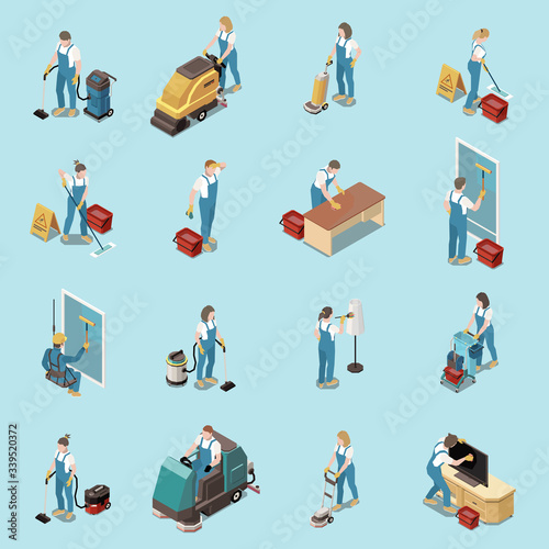 Professional Cleaning Isometric Set