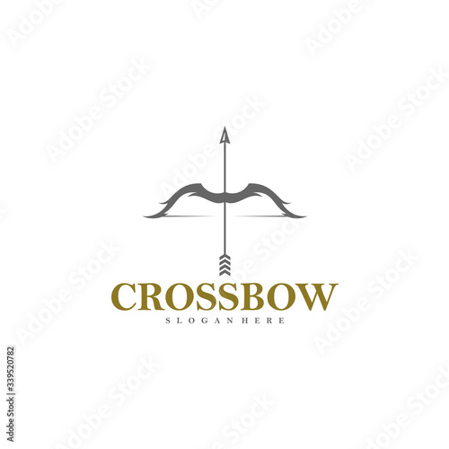 Crossbow Logo vector template, Arrow archery logo design concepts