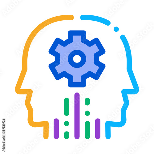 cerebral hemisphere settings icon vector. cerebral hemisphere settings sign. color symbol illustration