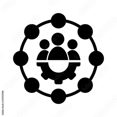 team skills base vector icon. Simple sign illustration. development symbol design. collaboration logo.