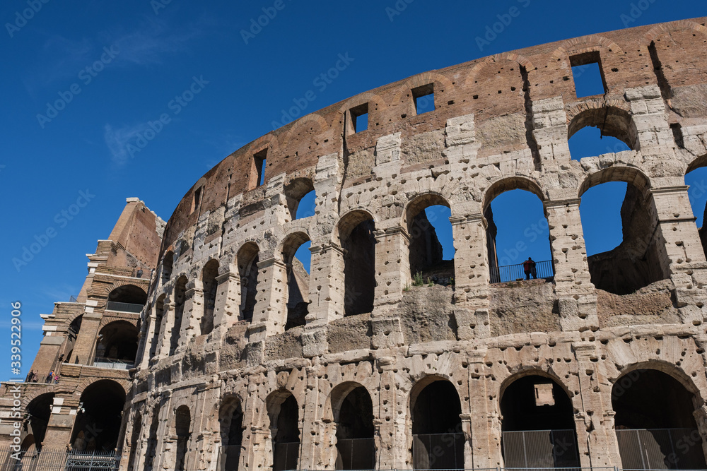 Colosseum against a Sunny Sky, Rome, Lazio, Italy