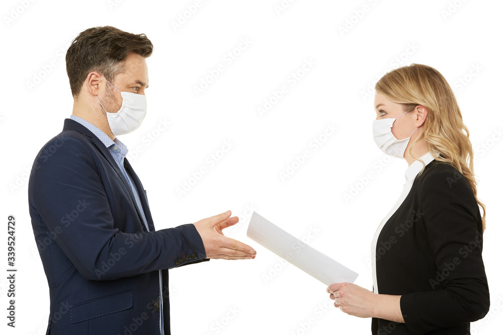 Agreement between businessman and businesswoman. Paper, contract. Agreement between businessman and businesswoman. Paper, contract.