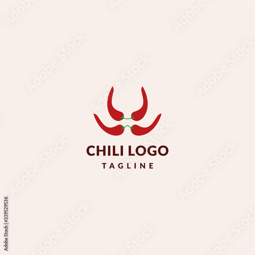 Chili logo. Spice Hot Chili Pepper isolated on white background. Natural healthy food. Vector graphics to design