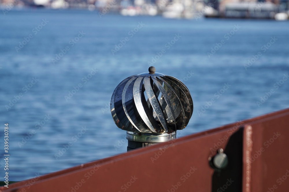 maritime ship part in a port