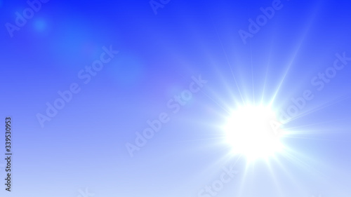 Sun with lens flare  super high resolution 