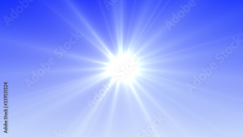 Sun with lens flare  super high resolution 