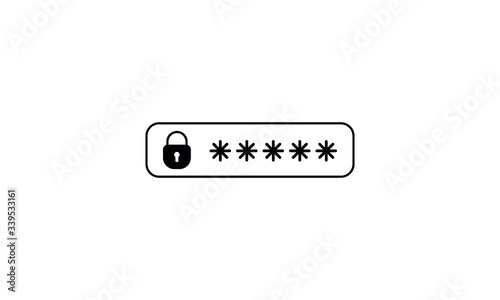 password protection icon, password vector icon photo