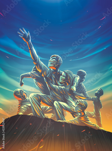Vector illustration in medical health care workers concept to encourage and send morale support to doctors nurses medical workers who are working at the frontline in epidemic or pandemic crisis