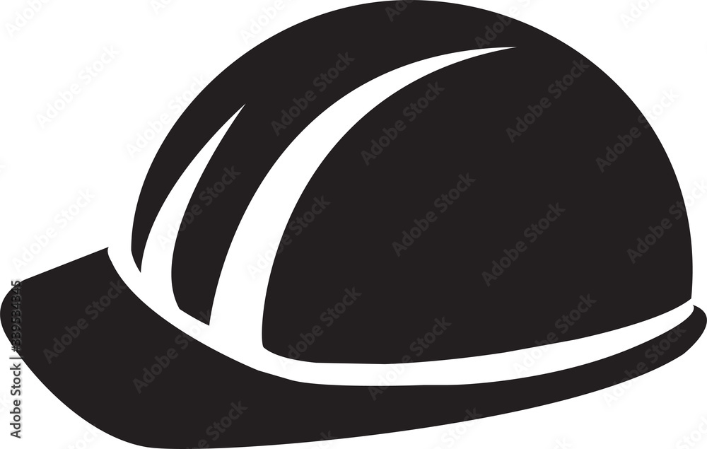 Hard Hat Builder Man Black Symbol Hard Hat Builder Man Black Symbol