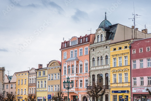 Peace Square - main square of historic part of Broumov city, Czech Republic