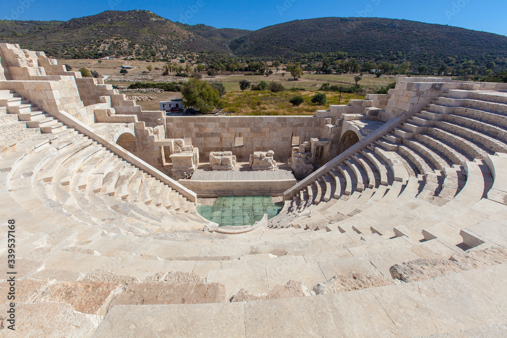 The assembly hall of the Lycian League, Bouleuterion in ancient city Patara, Antalya, Turkey.
