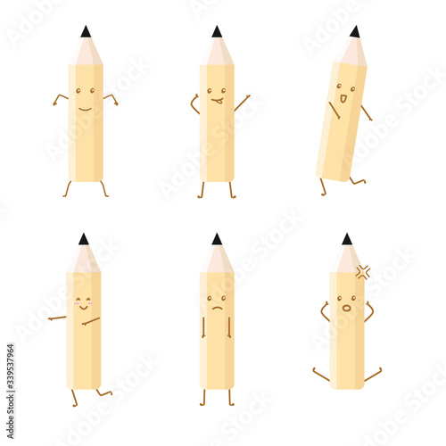 illustrate flat pencil 