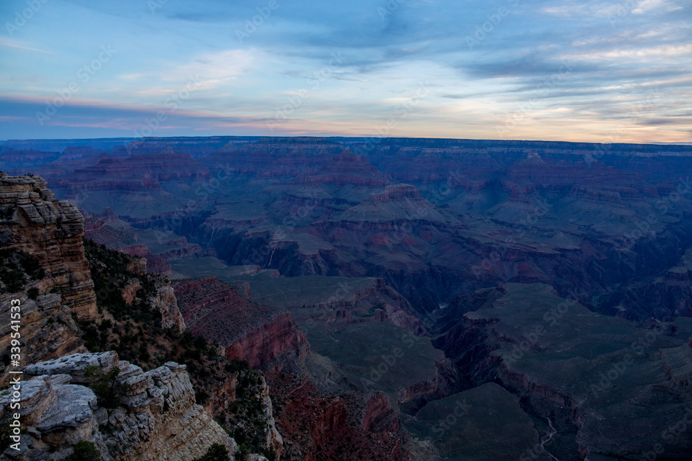 Sunset view of the Grand Canyon