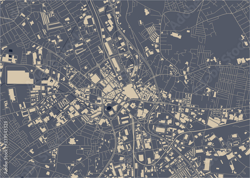 map of the city of Bradford, West Yorkshire, Yorkshire and the Humber , England, UK
