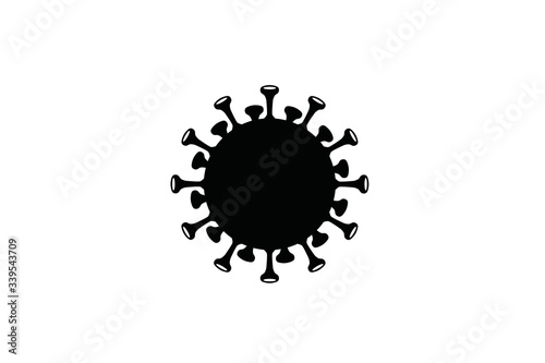 Coronavirus Bacteria Cell Icon, 2019-nCoV Novel Coronavirus Bacteria. No Infection and Stop Coronavirus Concepts. Dangerous Coronavirus Cell in China, Wuhan. Isolated Vector Icon