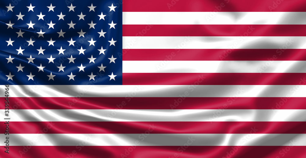 Naklejka premium Realistic flag. Waving flag of the country of the European Union. 3d illustration