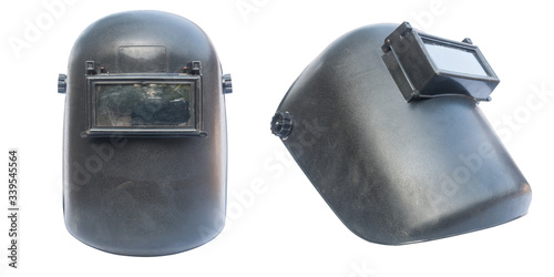 Welding mask isolated on a white background, clipping path