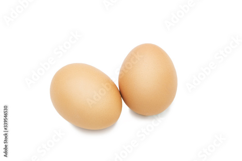 Fresh organic egg isolated on a white background