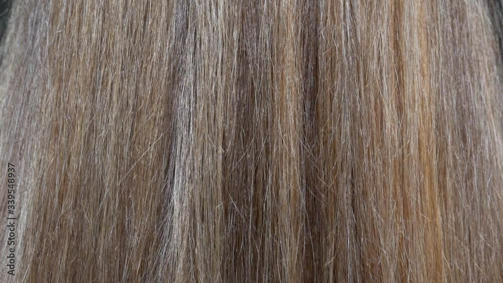 Beautiful Shiny Long Light Brown Hair Girls Macro Close-up. Beautiful Shiny Long Light Brown Hair Girls Macro Close-up.