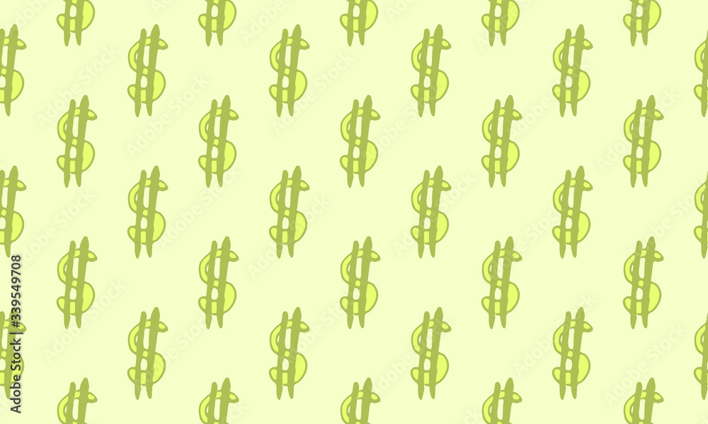 dollar pattern on a colored background. pattern illustration