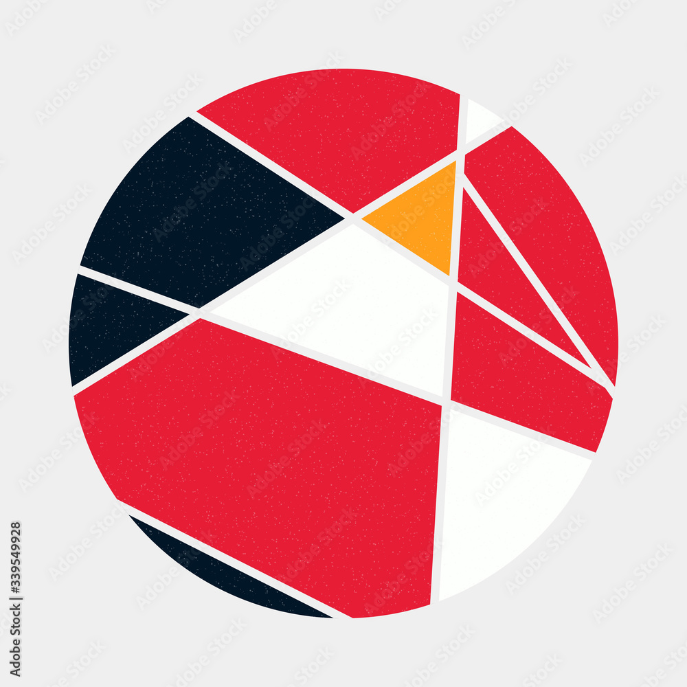 Fototapeta premium Mondrian style art colorful logo design illustration