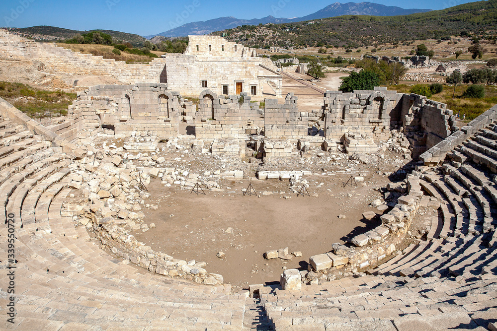 Theater in the ancient city of Patara, Antalya, Turkey.