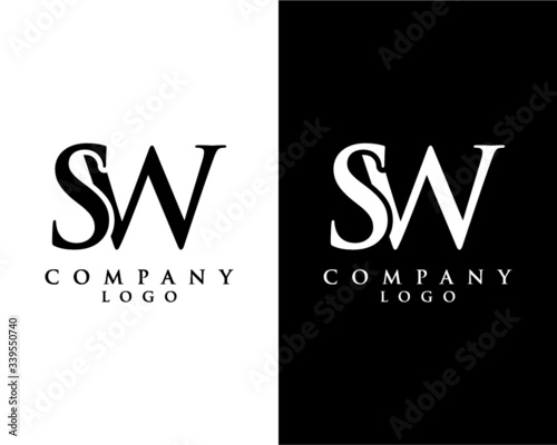 creative Initial letter SW, WS abstract Company logo design. vector logo for company identity