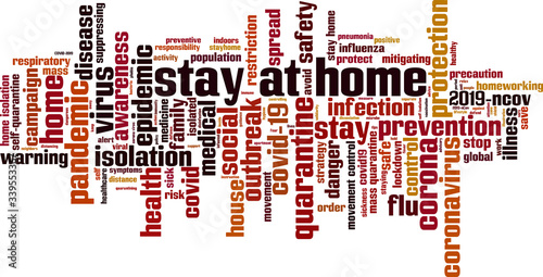 Stay at home word cloud