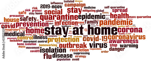 Stay at home word cloud