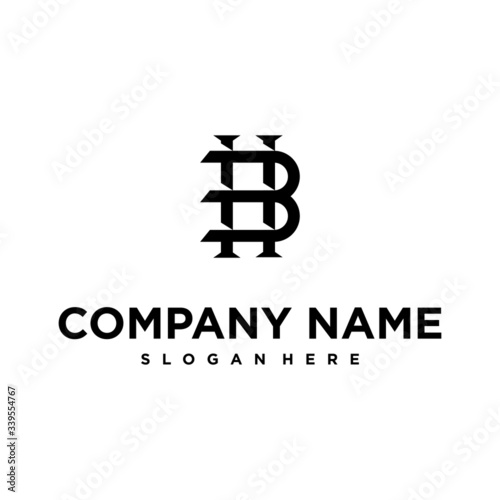 Letter BH Initial logo design vector Letter HB Initial logo design vector