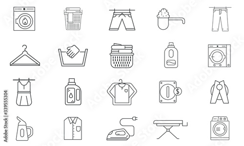 Laundry 20 icon pack, icon set, laundry, vector free icon