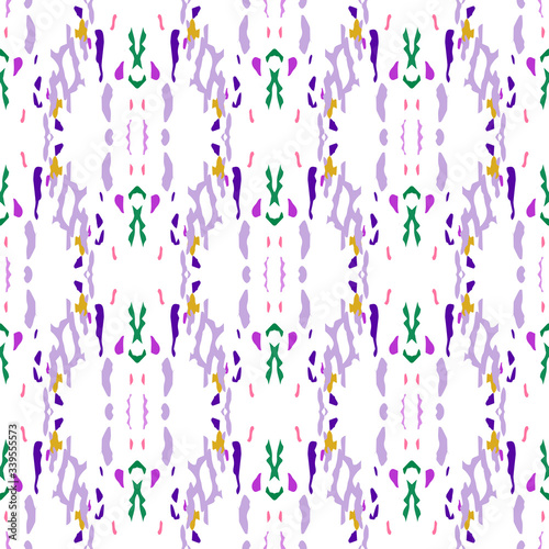 Ikat, Tie Dye. Batik, Hand Drawn Seamless 
