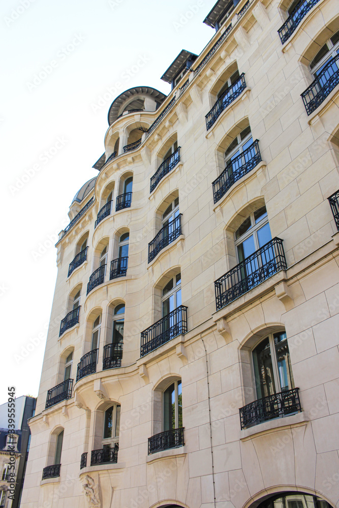 Residential building architecture in Paris